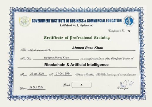 Blockchain Technology Certificate